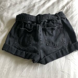 Black jean shorts